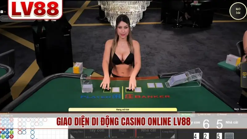 Giao diện di động casino online LV88